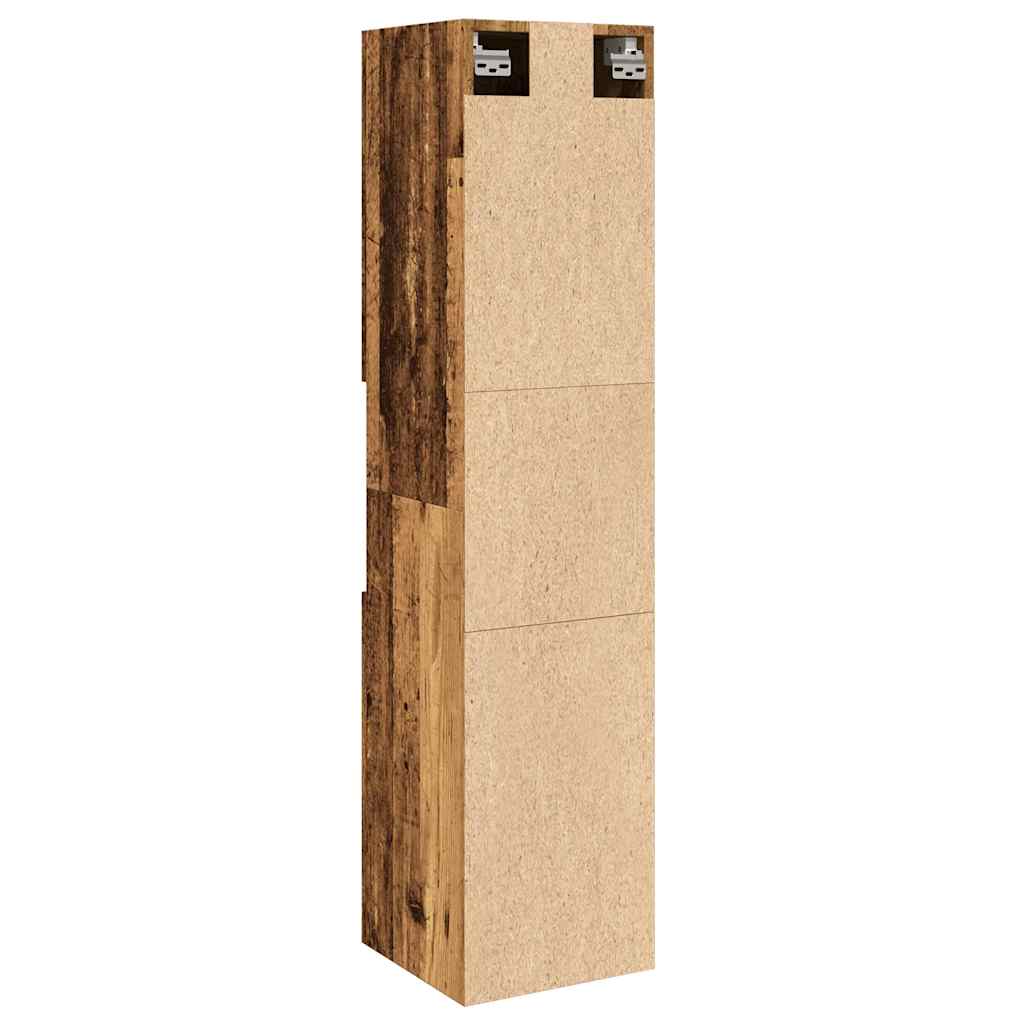 Mobile Pensile da Bagno Legno Antico 30x30x130 cm in Truciolato | homemem39