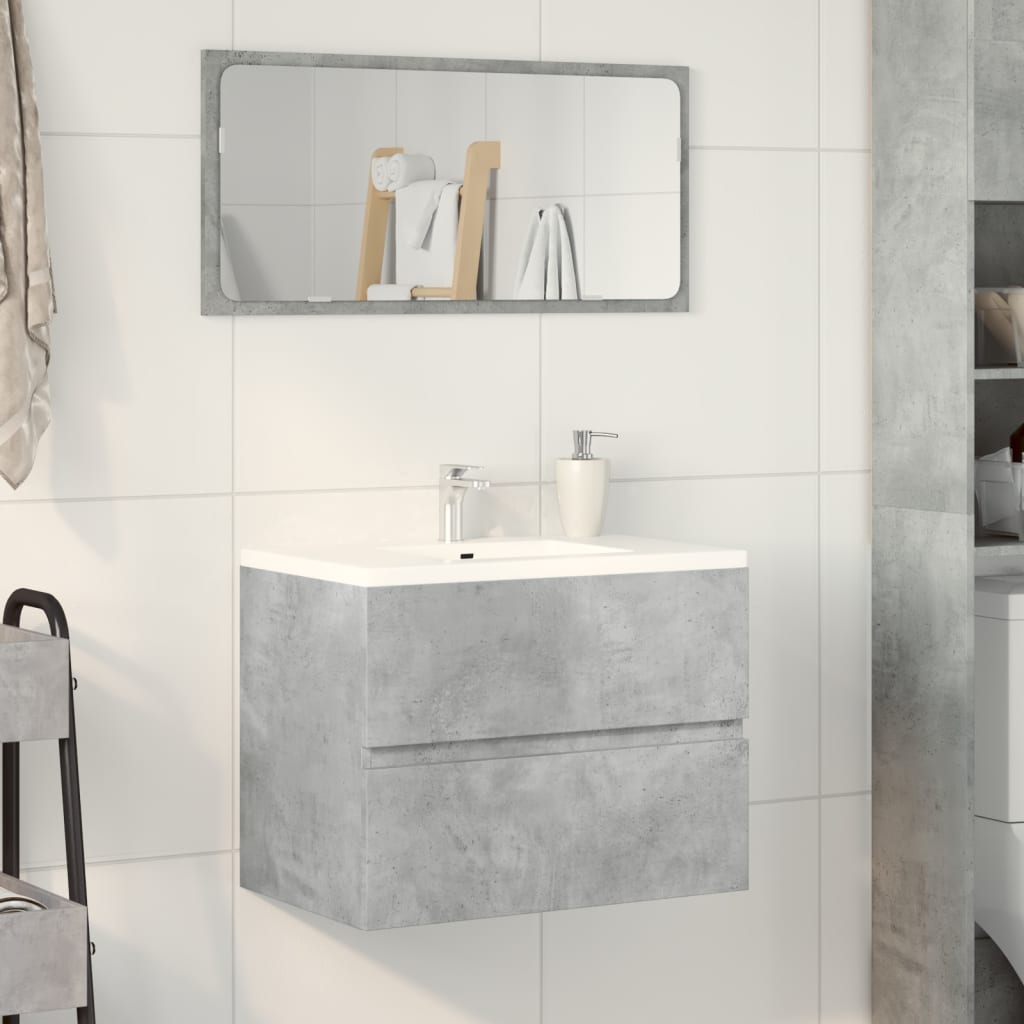 Armadietto da Bagno Grigio Cemento 60x38,5x45cm in Truciolato | homemem39