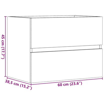 Armadietto da Bagno Grigio Cemento 60x38,5x45cm in Truciolato | homemem39