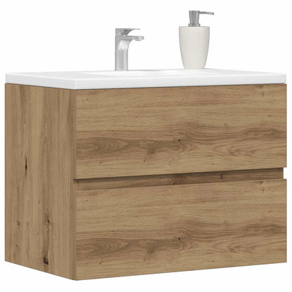 Mobiletto da Bagno Rovere Artigianale 60x38,5x45 cm Truciolato