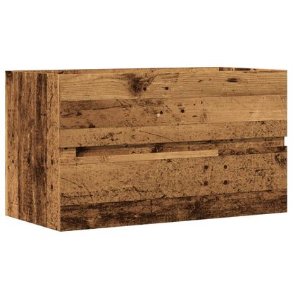 Mobile Pensile da Bagno Legno Antico 80x38,5x45cm in Truciolato | homemem39