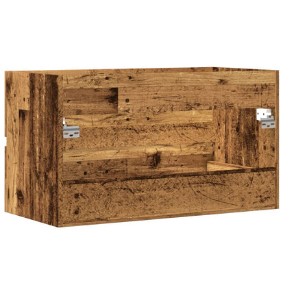 Mobile Pensile da Bagno Legno Antico 80x38,5x45cm in Truciolato | homemem39