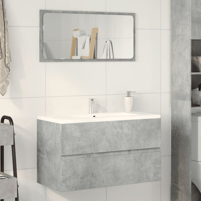 Mobile Lavabo Grigio Cemento 90x38,5x45 cm in Legno Multistrato | homemem39