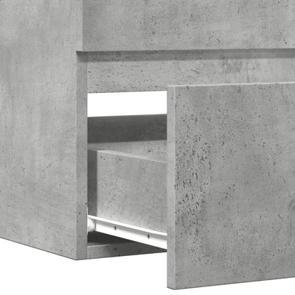 Mobile Lavabo Grigio Cemento 90x38,5x45 cm in Legno Multistrato | homemem39