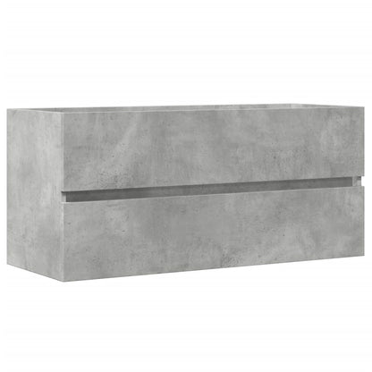 Mobile Lavabo Grigio Cemento 100x38,5x45cm in Legno Multistrato | homemem39