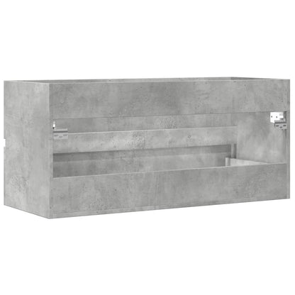 Mobile Lavabo Grigio Cemento 100x38,5x45cm in Legno Multistrato | homemem39