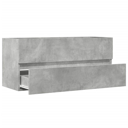 Mobile Lavabo Grigio Cemento 100x38,5x45cm in Legno Multistrato | homemem39