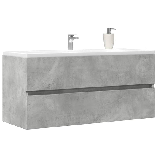 Mobile Lavabo Grigio Cemento 100x38,5x45cm in Legno Multistrato | homemem39