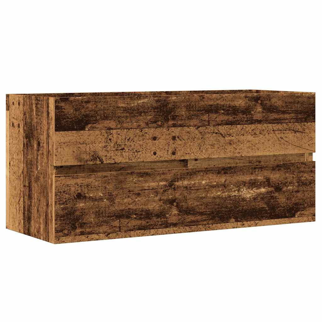 Mobile Lavabo Legno Antico 100x38,5x45 cm in Legno Multistrato
