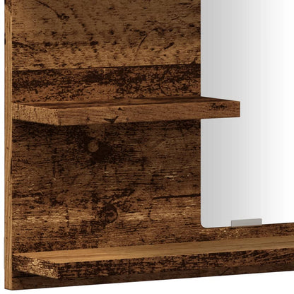 Armadietto a Specchio da Bagno Legno Vecchio 60x10,5x45 cm | homemem39