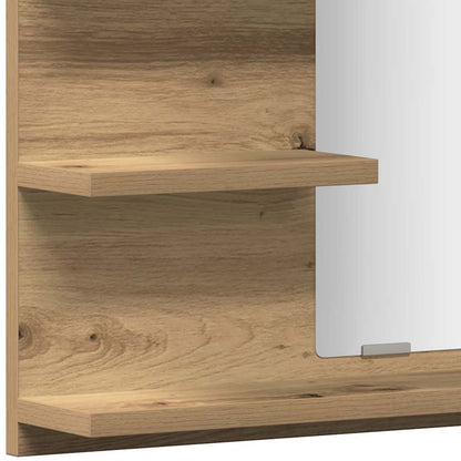 Armadietto a Specchio da Bagno Rovere Artigianale 60x10,5x45 cm | homemem39