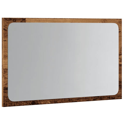 Specchio da Bagno con Luci LED Legno Antico 60x8,5x38 cm | homemem39