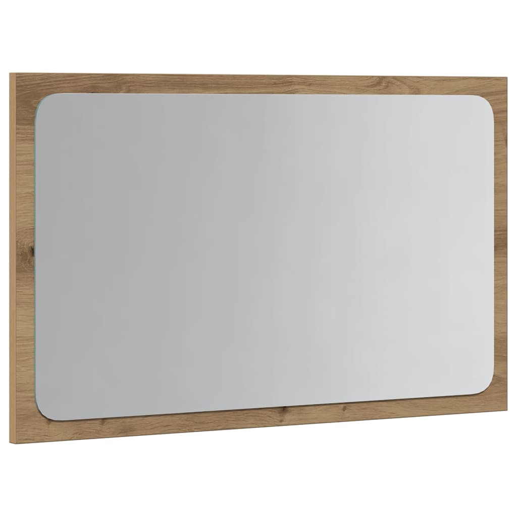 Specchio da Bagno con Luci LED Rovere Artigianale 60x8,5x38 cm | homemem39