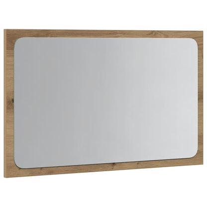 Specchio da Bagno con Luci LED Rovere Artigianale 60x8,5x38 cm | homemem39