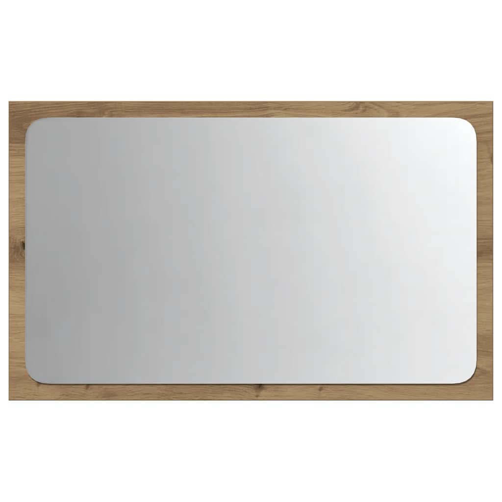 Specchio da Bagno con Luci LED Rovere Artigianale 60x8,5x38 cm | homemem39