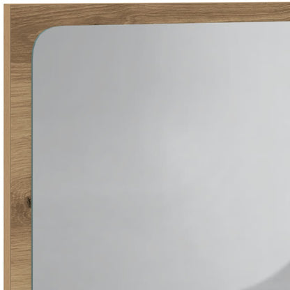 Specchio da Bagno con Luci LED Rovere Artigianale 60x8,5x38 cm | homemem39