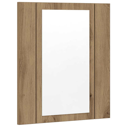 Mobile Bagno Specchio LED Rovere 40x12x45 cm Multistrato | homemem39