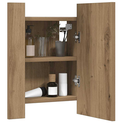 Mobile Bagno Specchio LED Rovere 40x12x45 cm Multistrato | homemem39