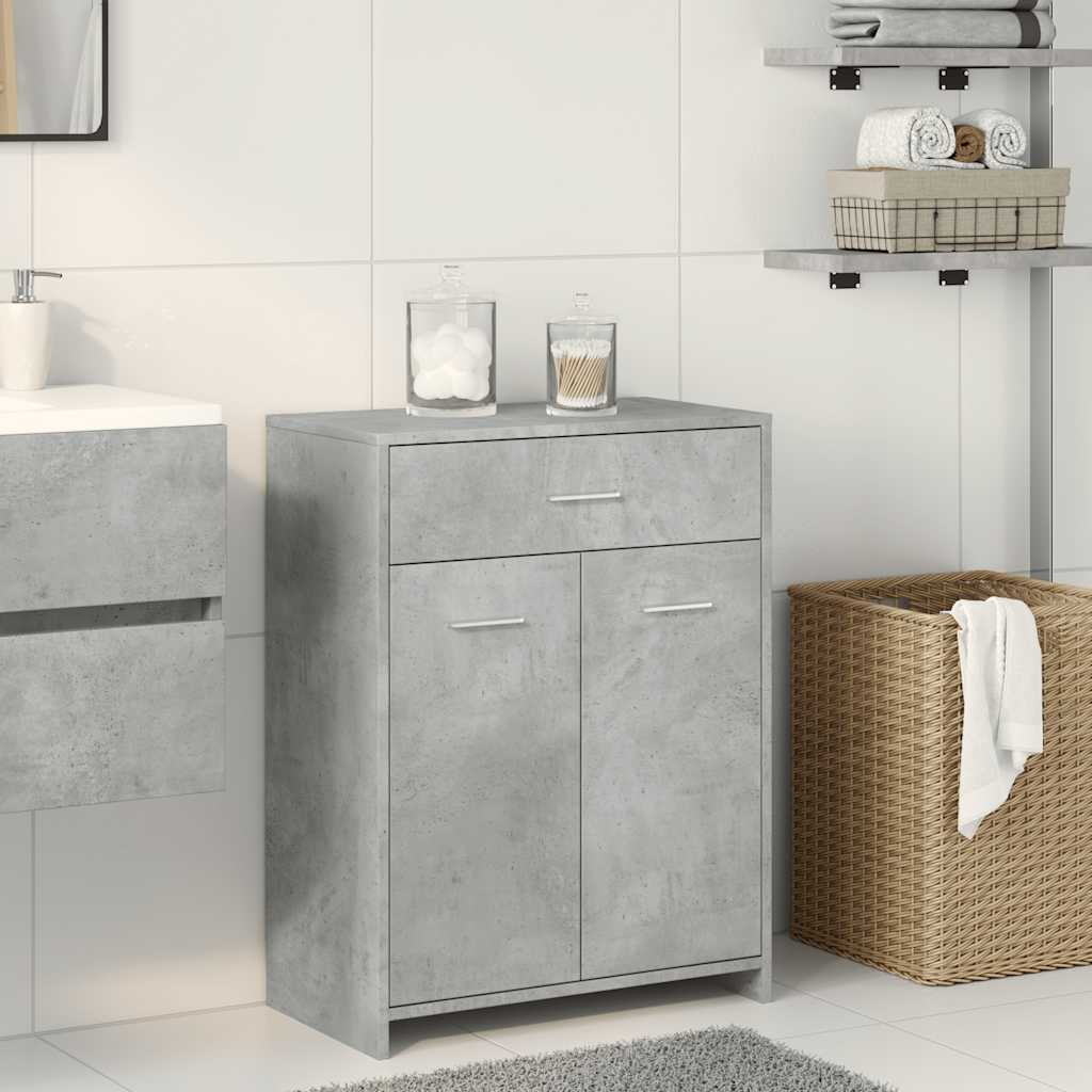 Mobile da Bagno Grigio Cemento 60x33x80 cm in Legno tecnico | homemem39