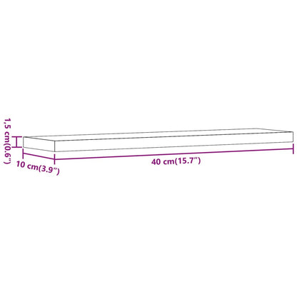 Mensole a Parete 4 pz Legno Antico 40x10x1,5 cm in Truciolato - homemem39