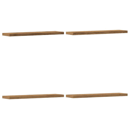 Mensole Parete 4pz Rovere Artigianale 40x10x1,5cm in Truciolato - homemem39