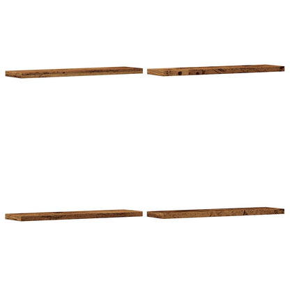 Mensole a Parete 4 pz Legno Antico 40x20x1,5 cm in Truciolato - homemem39