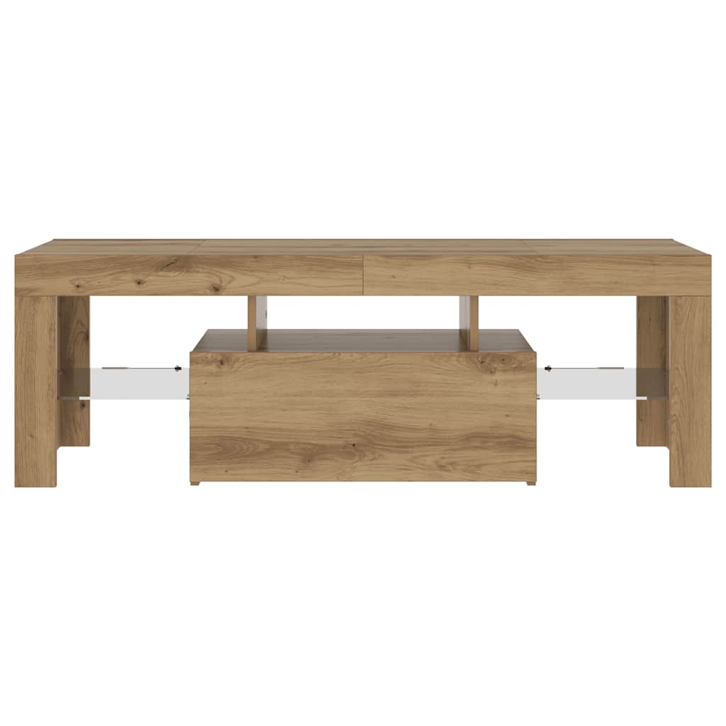 Mobile Porta TV con LED Artigianale 200x25x44 cm Multistrato - homemem39