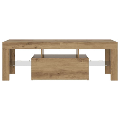 Mobile Porta TV con LED Artigianale 200x25x44 cm Multistrato - homemem39