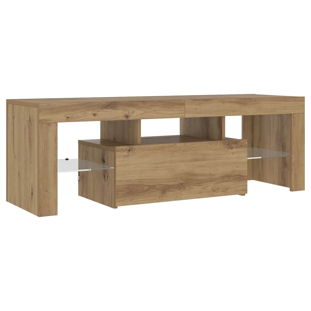 Mobile Porta TV con LED Artigianale 200x25x44 cm Multistrato