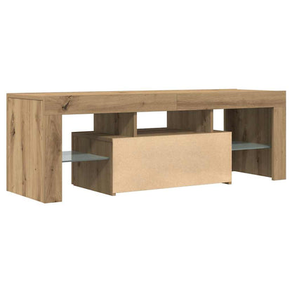 Mobile Porta TV con LED Artigianale 200x25x44 cm Multistrato - homemem39