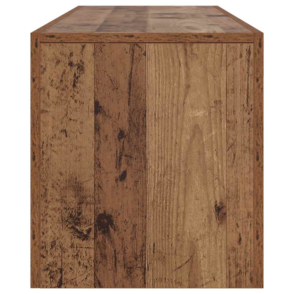 Mobile Porta TV con LED Legno Antico 140x36,5x40 cm Multistrato - homemem39