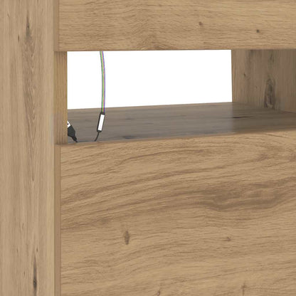 Mobile Porta TV con LED Artigianale 90x35x40 cm Multistrato - homemem39