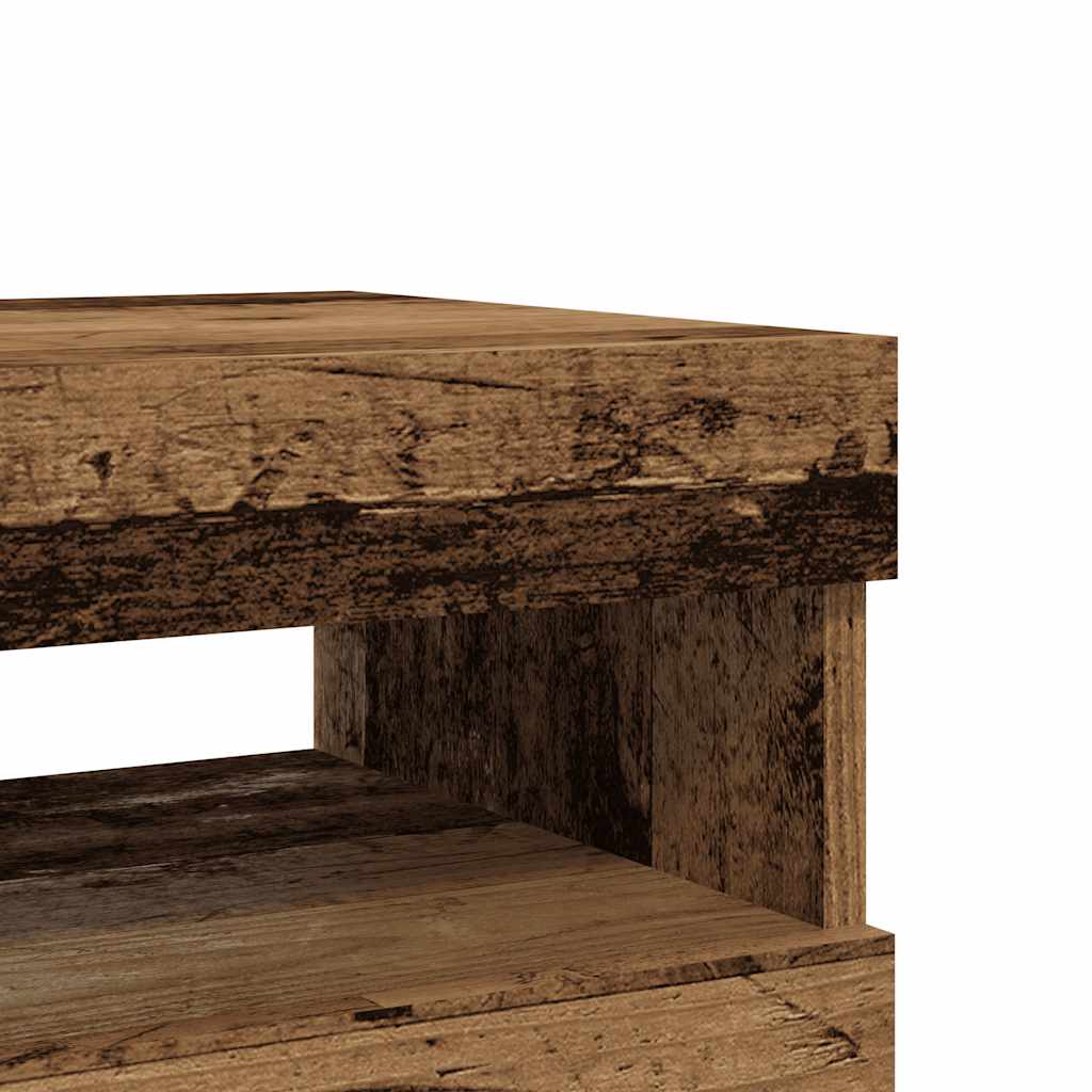 Mobili Porta TV con LED 2 pz Legno Antico in Legno Multistrato - homemem39