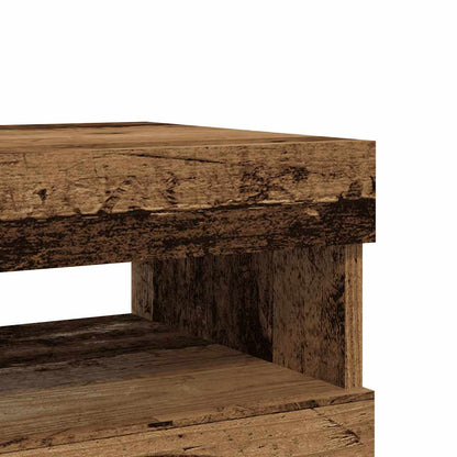 Mobili Porta TV con LED 2 pz Legno Antico in Legno Multistrato - homemem39