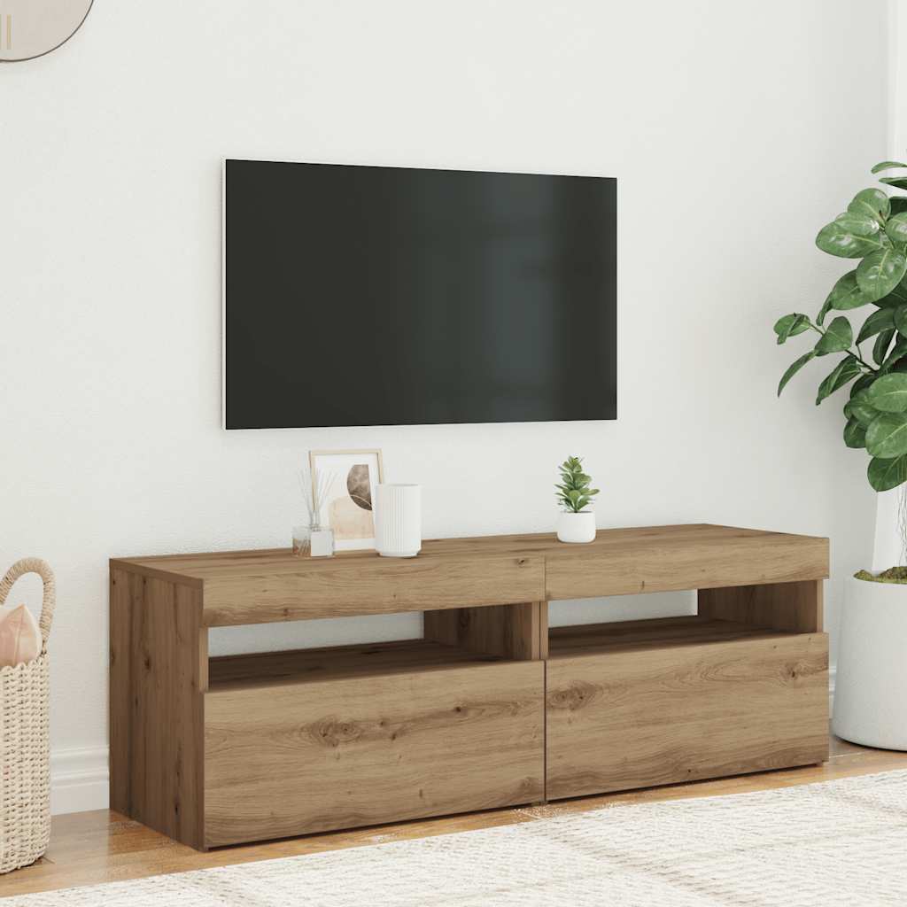 Mobili Porta TV con LED 2 pz Artigianale in Legno Multistrato - homemem39
