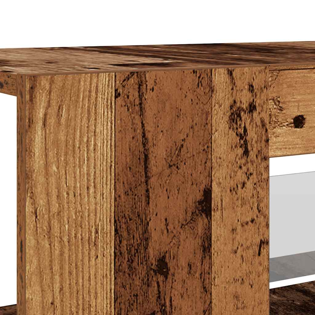 Mobile Porta TV con LED Legno Antico 135x39x30 cm Truciolato - homemem39