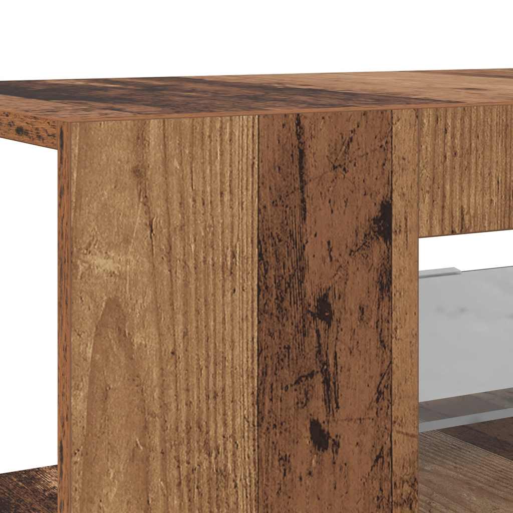 Mobile Porta TV con LED Legno Antico 90x39x30 cm Multistrato - homemem39