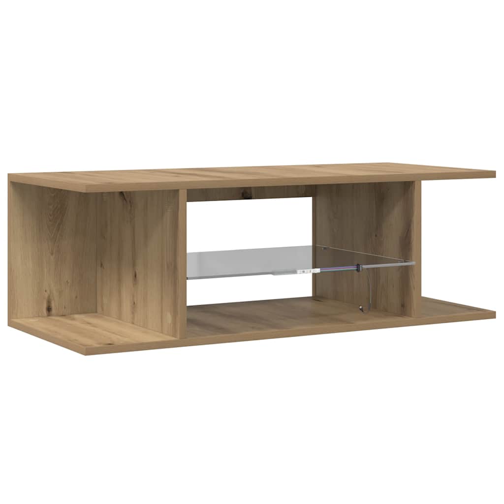 Mobile Porta TV con LED Artigianale 90x39x30 cm Multistrato - homemem39