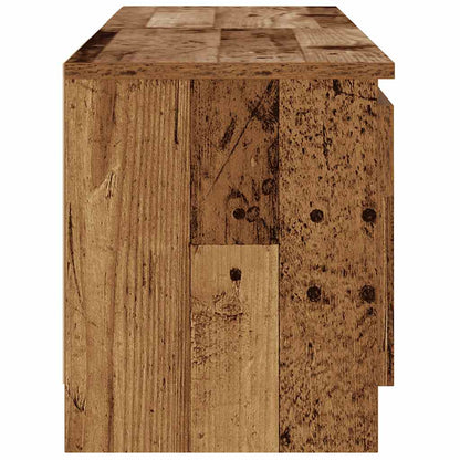 Mobile Porta TV con LED Legno Antico 120x30x36 cm Multistrato | homemem39