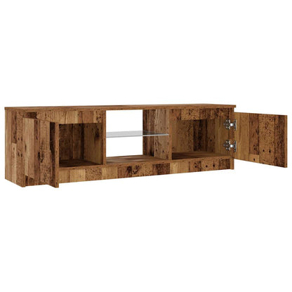 Mobile Porta TV con LED Legno Antico 120x30x36 cm Multistrato | homemem39