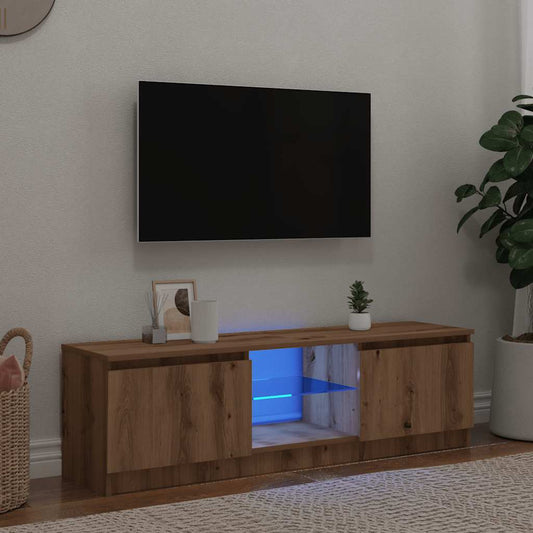 Mobile Porta TV con LED Artigianale 120x30x36 cm Multistrato - homemem39