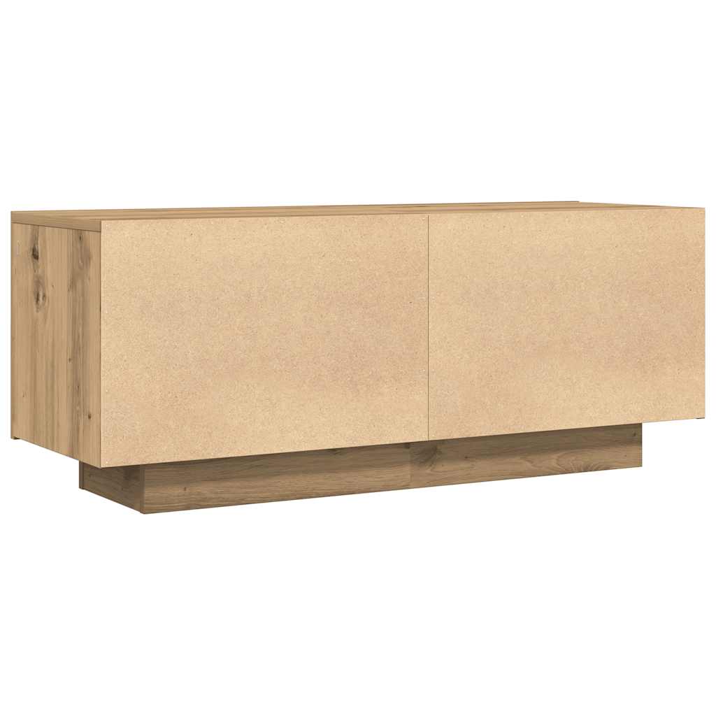 Mobile Porta TV Rovere Artigianale 100x35x40 cm in Truciolato - homemem39