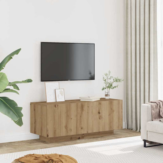 Mobile Porta TV Rovere Artigianale 100x35x40 cm in Truciolato - homemem39