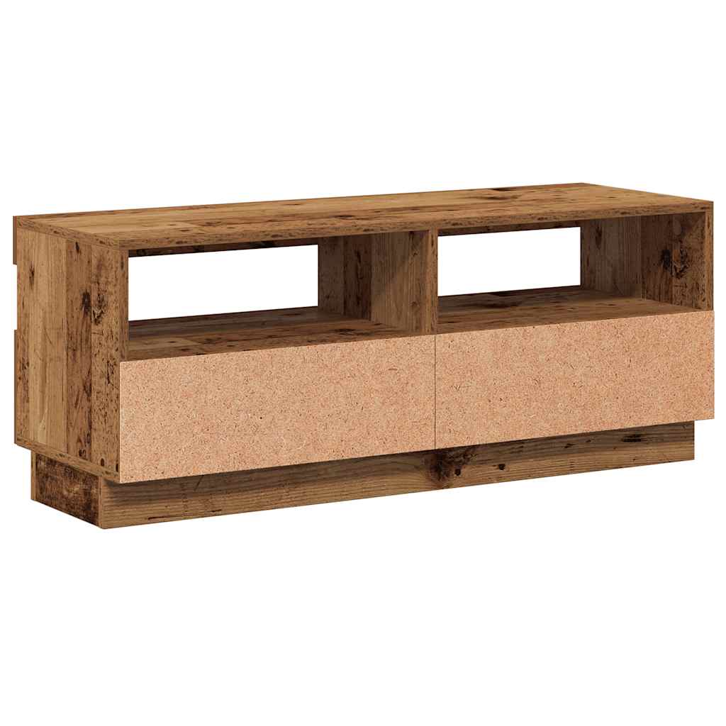 Mobile Porta TV con LED Legno Antico 100x35x40 cm Truciolato - homemem39