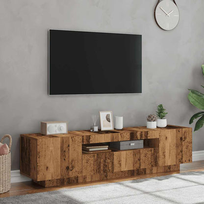 Mobile Porta TV con LED Legno Antico 160x35x40 cm Truciolato