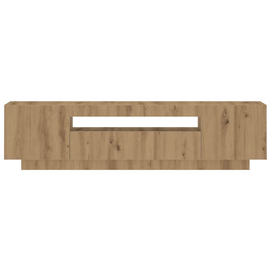 Mobile Porta TV con LED Artigianale 160x35x40 cm Multistrato - homemem39