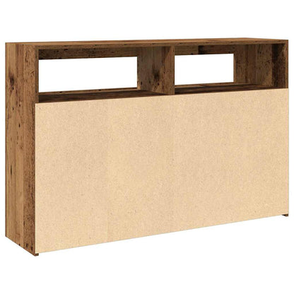 Credenza con Luci LED Legno Antico 115,5x30x75 cm in Truciolato - homemem39