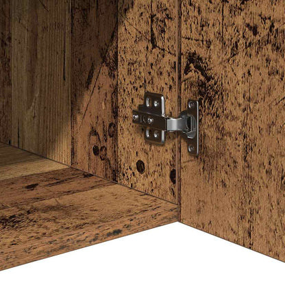 Credenza con Luci LED Legno Antico 115,5x30x75 cm in Truciolato - homemem39