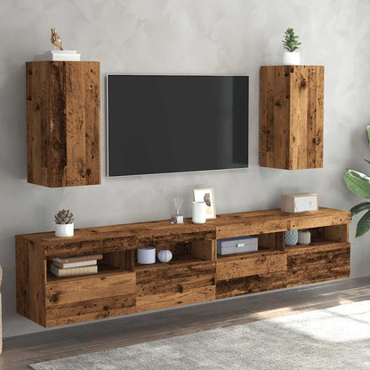 Mobili TV 2 pz Legno Antico 30,5x30x60 cm in Legno Multistrato - homemem39