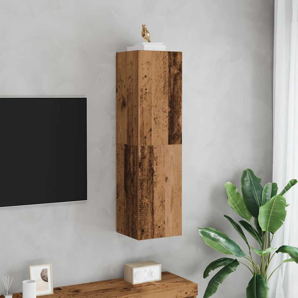 Mobile Porta TV Legno Antico 30,5x30x110 cm Legno Multistrato - homemem39